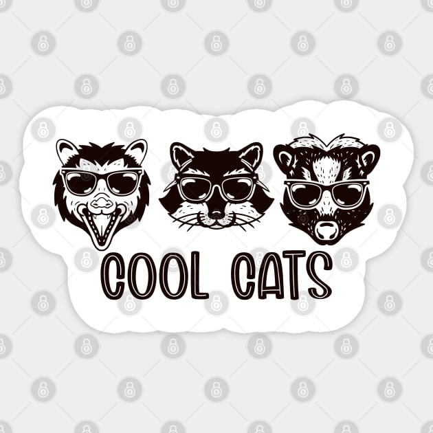 Cool Cats (Dark) Sticker by nickbeta